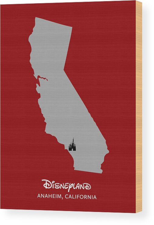 Disney Wood Print featuring the digital art Disneyland by Nancy Ingersoll