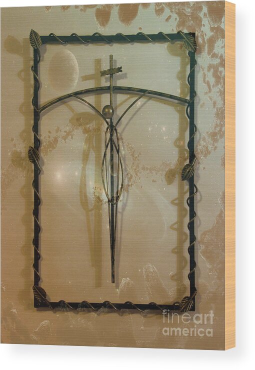 Crucifix Wood Print featuring the photograph Easter Remembrance II by Al Bourassa