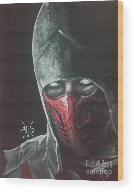 Mk Wood Print featuring the painting Ermac by Tyler Haddox
