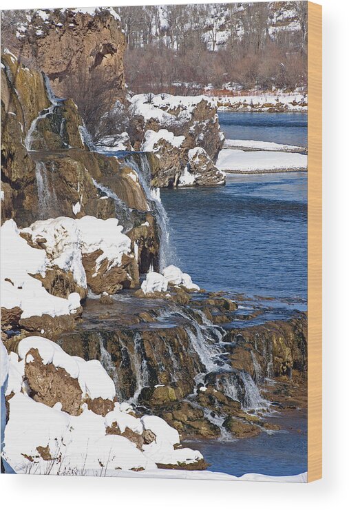 Water Wood Print featuring the photograph Fall Creek Falls in Winter by DeeLon Merritt