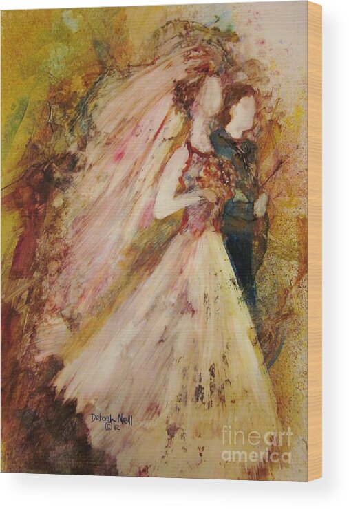 Bride Wood Print featuring the painting Father Of The Bride by Deborah Nell
