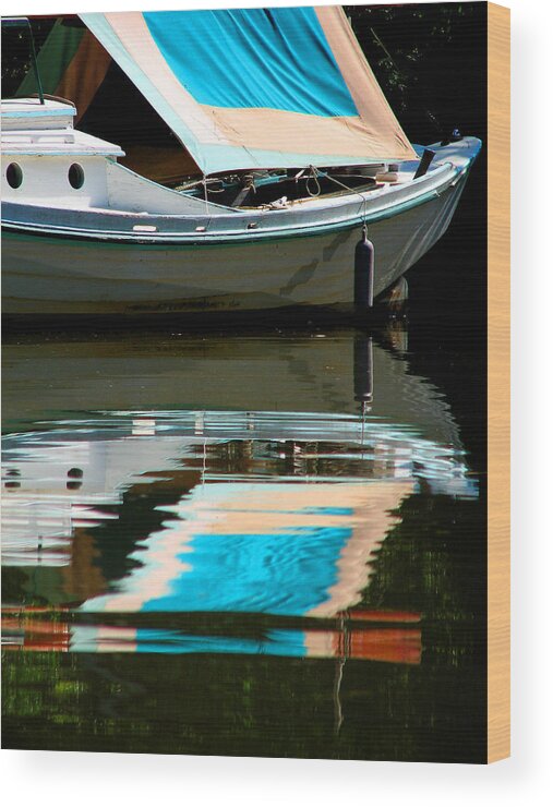 Boat Wood Print featuring the photograph Flycreek by Val Jolley