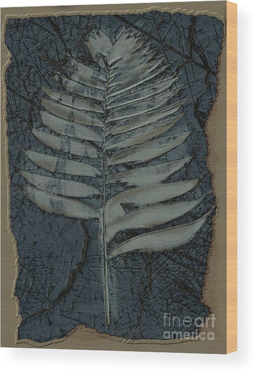Digital Art Wood Print featuring the digital art Fossil Palm by Delynn Addams