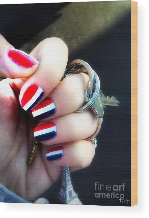 France Wood Print featuring the photograph Frenchy Nails by HELGE Art Gallery