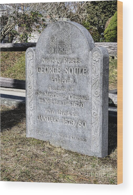 George Soule Wood Print featuring the photograph George Soule gravesite by Janice Drew