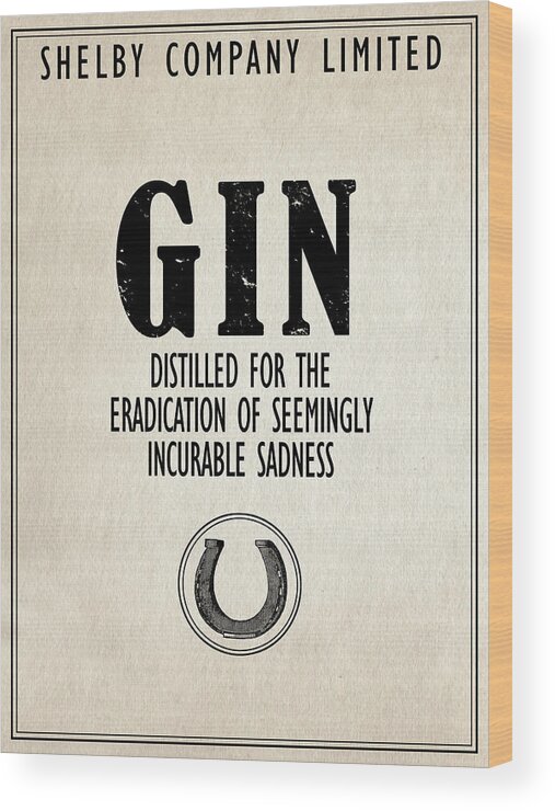 Shelby Company Wood Print featuring the photograph Gin The Eradication of Sadness by Mark Rogan