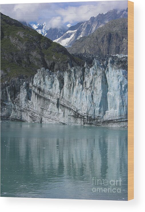 Glacier Bay Wood Print featuring the photograph Glacier Bay Majesty by Sandra Bronstein