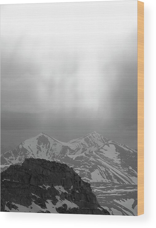 Grays Wood Print featuring the photograph Grays and Torreys from Evans by Aaron Spong