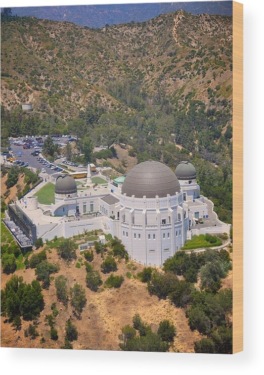 Griffith Observatory Wood Print featuring the photograph Griffith Observatory by Matt MacMillan