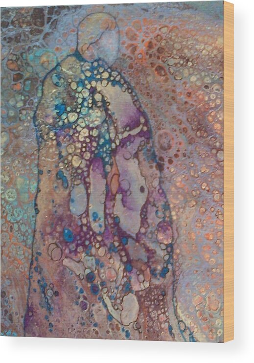 Klimt Wood Print featuring the painting Gustavs' Robe by Pat Purdy