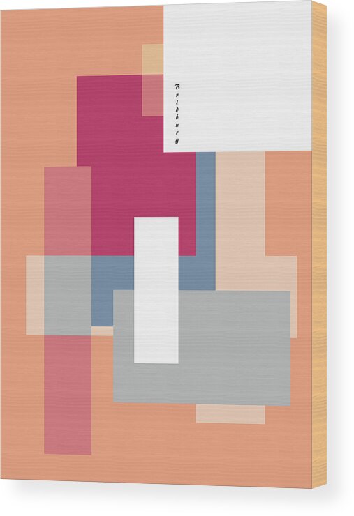 Abstract In The Living Room Wood Print featuring the digital art Habitat by David Bridburg