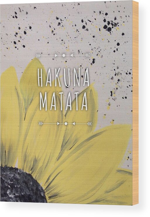 Digital Wood Print featuring the photograph Hakuna Matata by Annie Walczyk