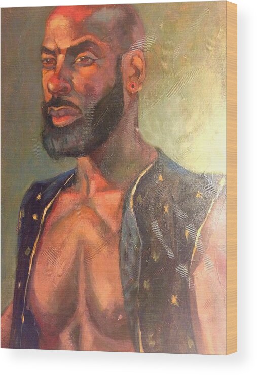 Jaeme Bereal Wood Print featuring the painting Heat Merchant by Kim Kent