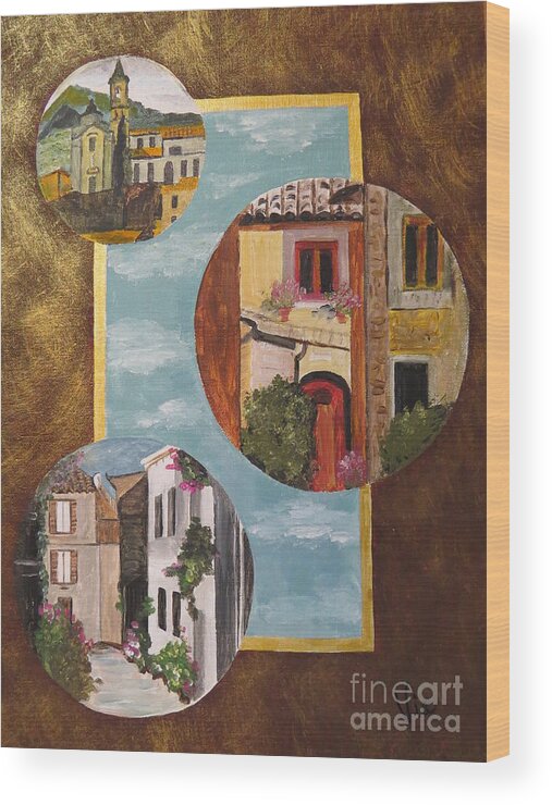 Italy Wood Print featuring the painting Heritage by Judy Via-Wolff