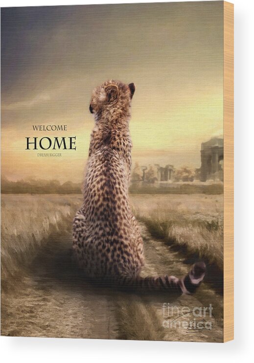 Cheetah Wood Print featuring the photograph Home2 by Christine Sponchia