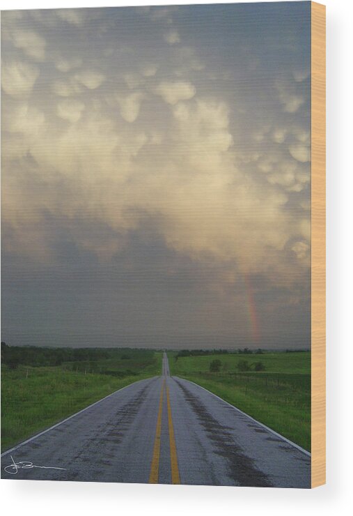 Buns Photo Wood Print featuring the photograph Horizon - Turn Right by Jim Bunstock