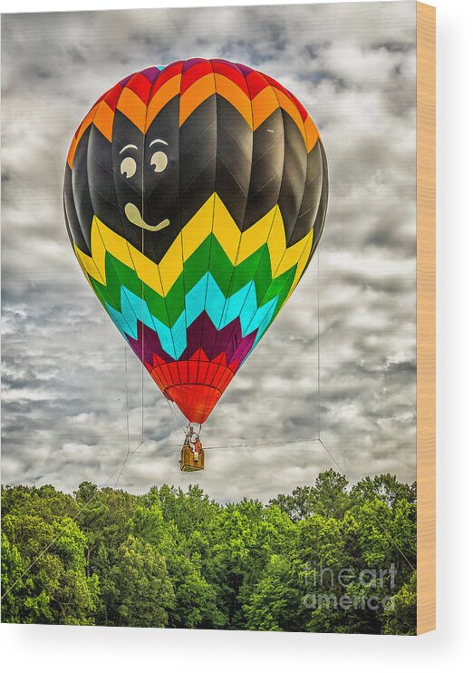 Adventure Wood Print featuring the photograph Hot Air Balloon 1 by Nick Zelinsky Jr