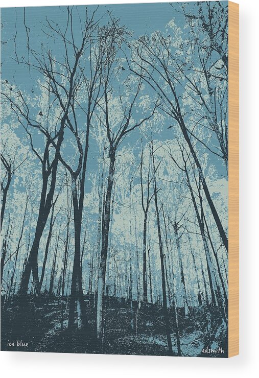 Ice Blue Wood Print featuring the photograph Ice Blue by Edward Smith
