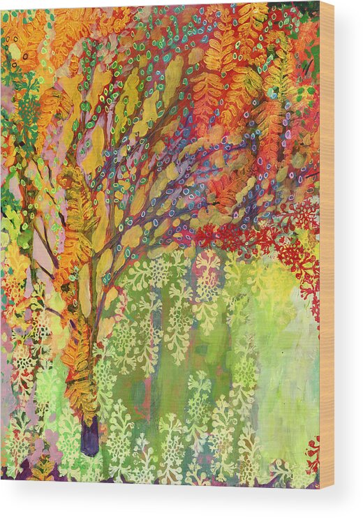 Tree Wood Print featuring the painting Immersed in Summer Part 2 of 3 by Jennifer Lommers