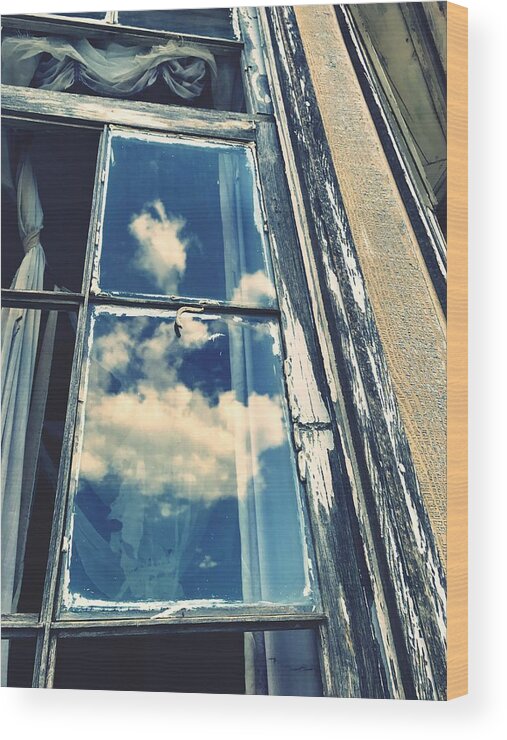 Window Wood Print featuring the photograph In Through The Clouds by Brad Hodges