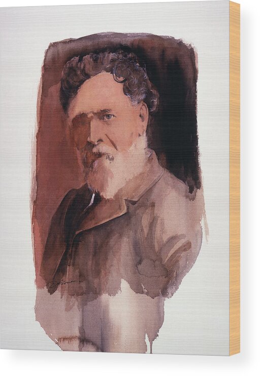 John Fannin Wood Print featuring the painting John Fannin portrait by David Lloyd Glover