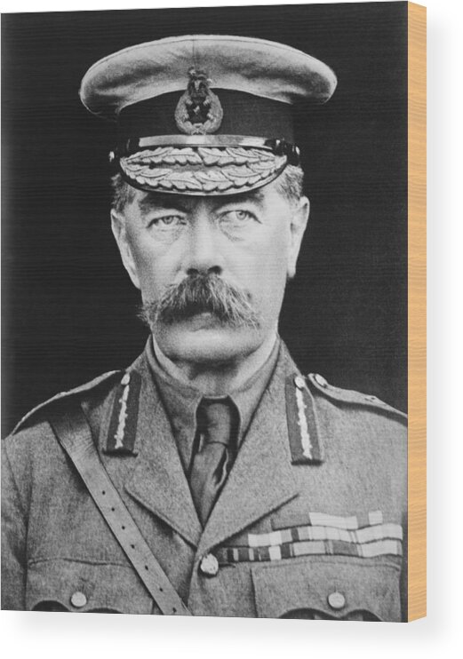 Wwi Wood Print featuring the photograph Lord Herbert Kitchener by War Is Hell Store