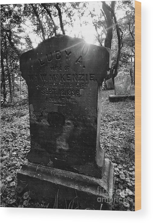 Tombstone Wood Print featuring the photograph Lucy by Michael Krek