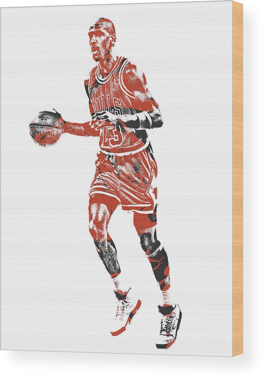 Michael Jordan CHICAGO BULLS PIXEL ART 16 Tote Bag