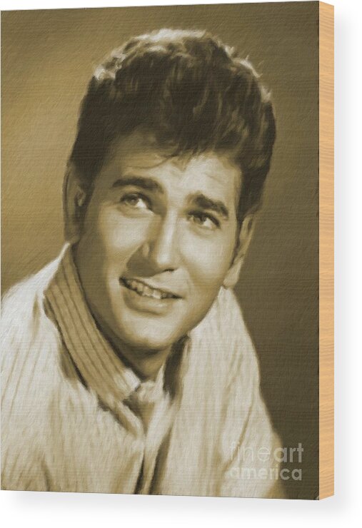 Michael Wood Print featuring the painting Michael Landon, Actor by Esoterica Art Agency