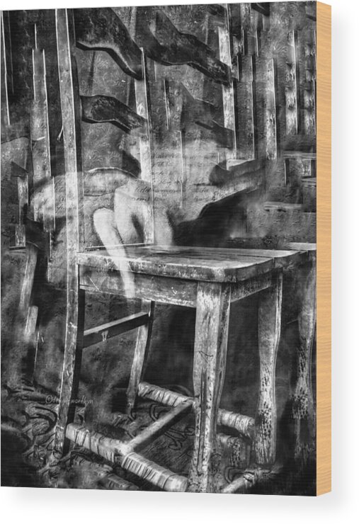 Mobiography Wood Print featuring the digital art My Favorite Chair 2 by Delight Worthyn