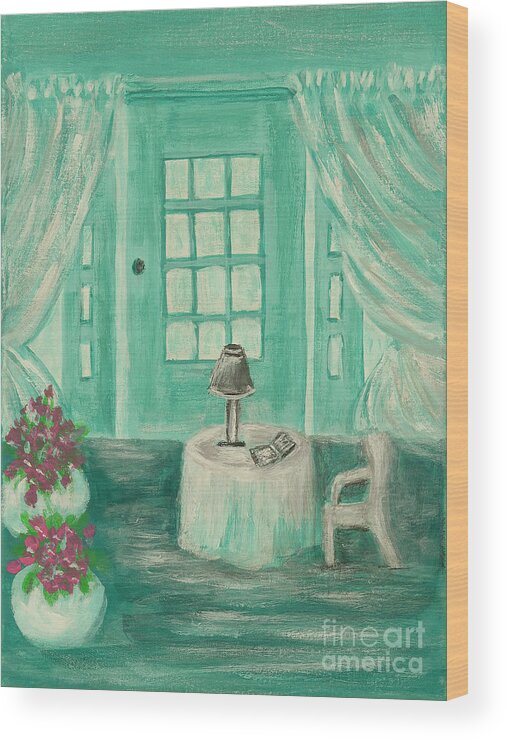  Wood Print featuring the painting My Sun Room by Pati Pelz