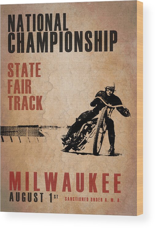 Transport Wood Print featuring the photograph National Championship Milwaukee by Mark Rogan