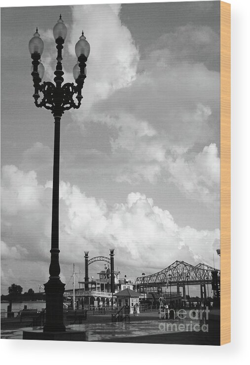 New Orleans Wood Print featuring the photograph NOLA Riverwalk by Joy Tudor