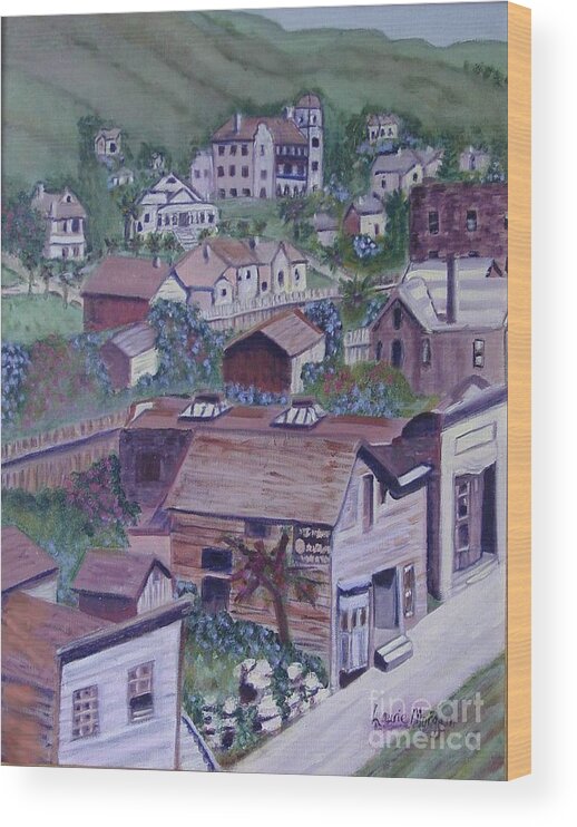 Ventura Wood Print featuring the painting Old Ventura by Laurie Morgan