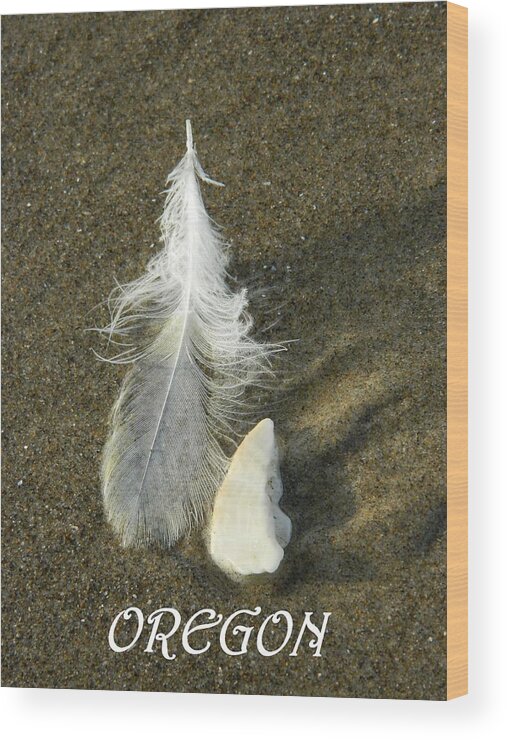 Feathers Wood Print featuring the photograph Oregon Feather by Gallery Of Hope 