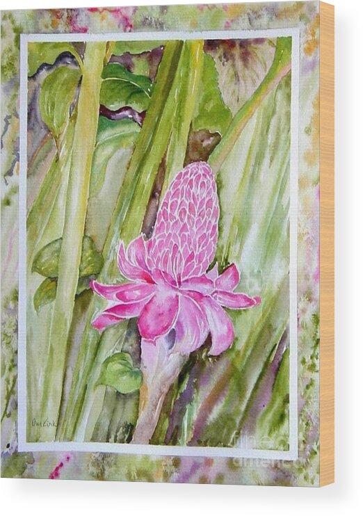 Flowers Wood Print featuring the painting Paradise in Vloom by Diane Kirk