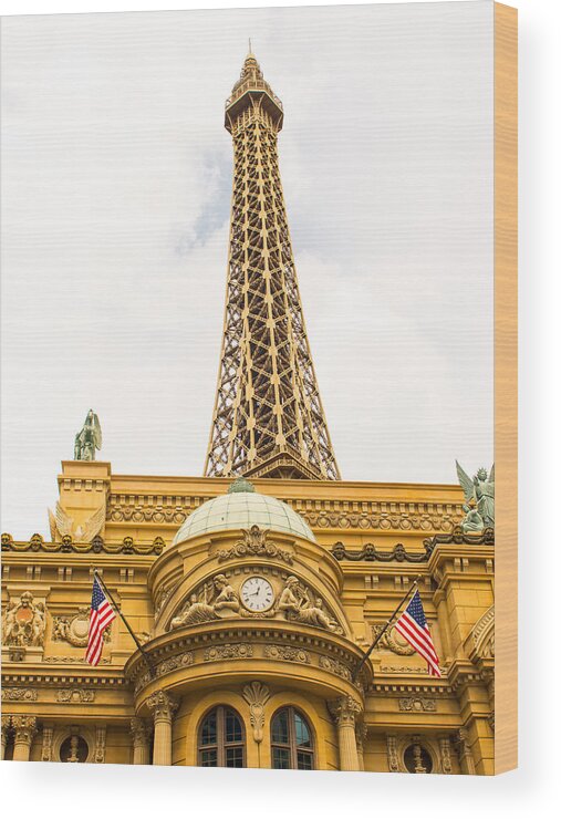 Eiffel Tower Wood Print featuring the photograph Paris Las Vegas by SR Green