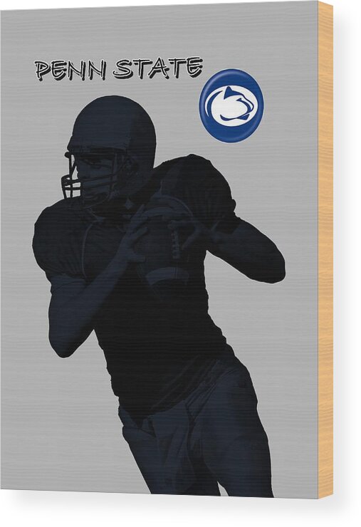 Football Wood Print featuring the digital art Penn State Football by David Dehner