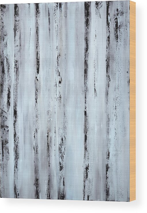 Urban Wood Print featuring the painting Pier Planks by Tamara Nelson