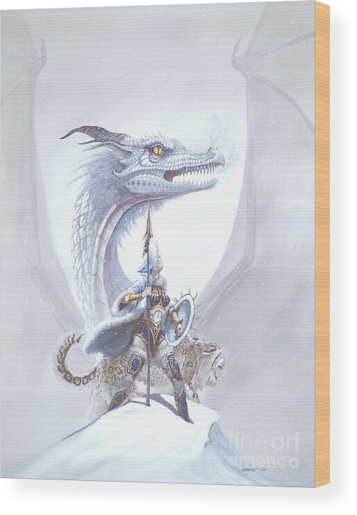 Dragon Wood Print featuring the painting Polar Princess by Stanley Morrison