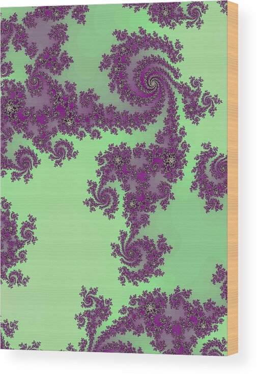Purple Lace Wood Print featuring the digital art Purple Lace by Becky Herrera
