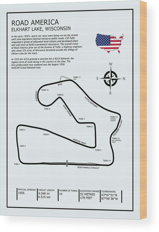 Road America Wood Print featuring the photograph Road America by Mark Rogan