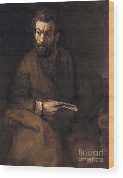 Disciple Wood Print featuring the painting Saint Bartholomew, 1657 by Rembrandt
