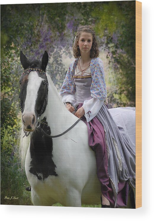 Gypsy Wood Print featuring the photograph Samantha and The Gypsy Mare by Fran J Scott