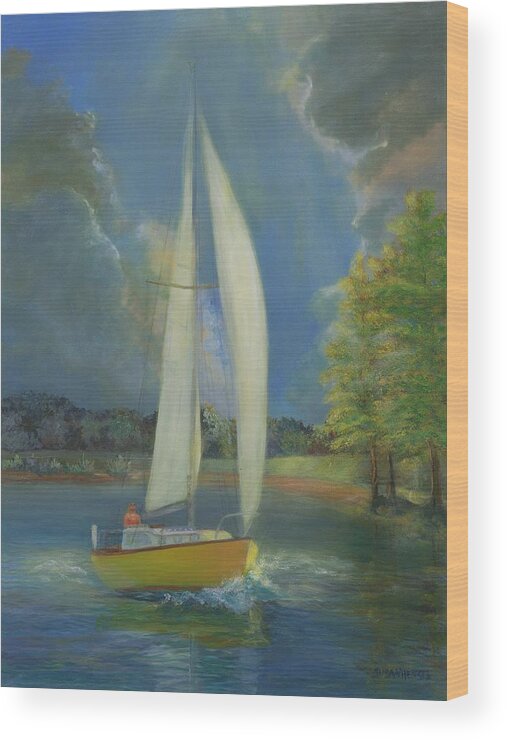 Oil Painting Wood Print featuring the painting Seas the Day by Susan Hensel