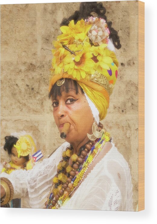 Cuba Wood Print featuring the photograph Senora Habana by Jessica Levant