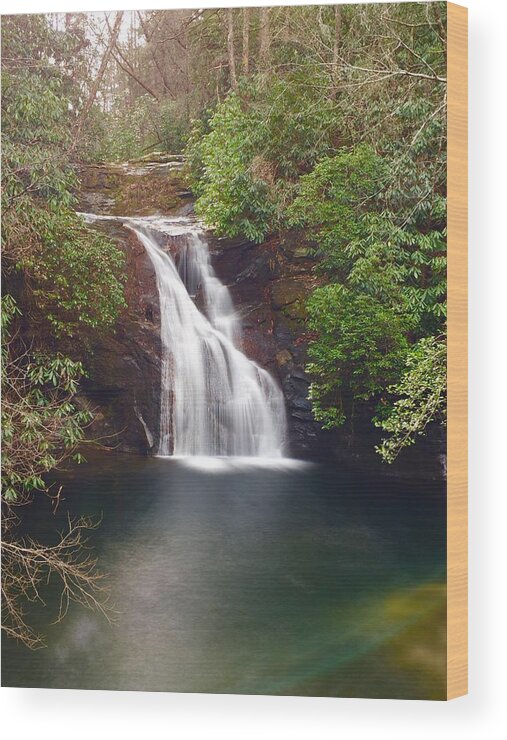 Waterfall Wood Print featuring the photograph Serene by Richie Parks