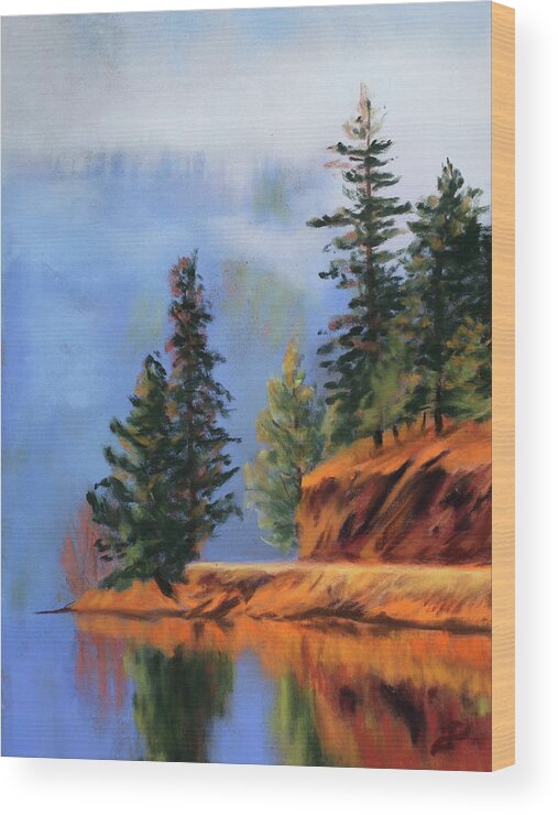 Water Wood Print featuring the painting Serenity by Sandi Snead