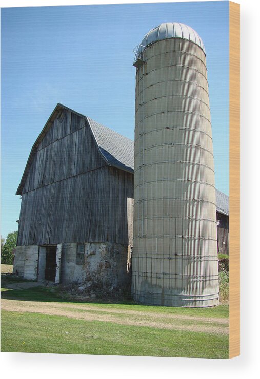 Landscape Wood Print featuring the photograph Silo by Todd Zabel