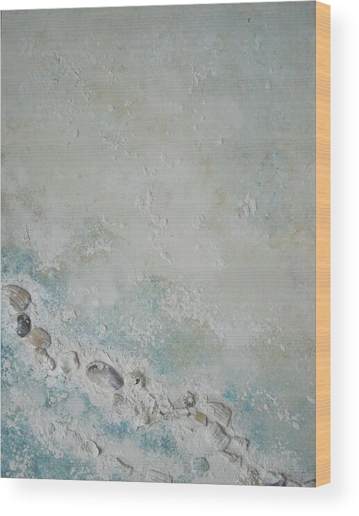 Seascape Wood Print featuring the painting Soul I by Jacqui Hawk